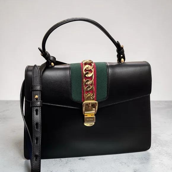 Gucci Sylvie Medium Top Handle, Shoulder Bag w Dust Bag - Picture 1 of 12